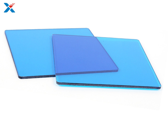 แผ่นหลังคาโพลีคาร์บอเนต Perspex สีฟ้าใสทนต่อแรงกระแทก