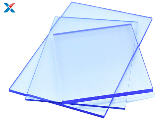 แผ่นหลังคาโพลีคาร์บอเนต Perspex สีฟ้าใสทนต่อแรงกระแทก