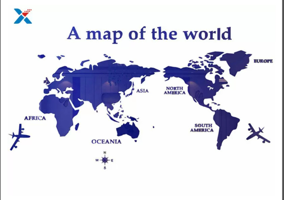 แผ่นอะครีลิคตัดด้วยเลเซอร์ตัดสี 3 มม. Perspex World Map