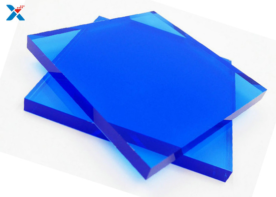 สีฟ้า 1 มม. ขาตั้งอะคริลิคแบบกำหนดเอง PMMA Laser Cut Plastic Shapes