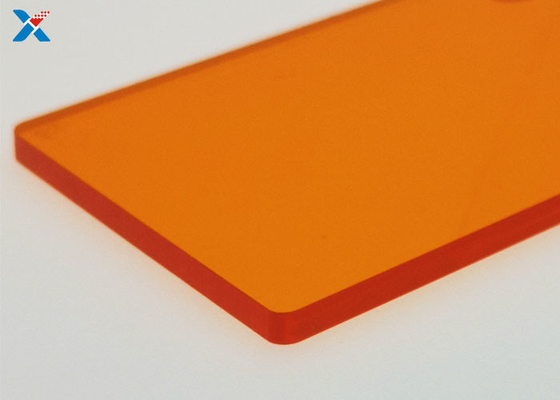 แผ่นอะครีลิคลูกแก้วสีส้มเรืองแสง 4x8 แผ่น Perspex สี